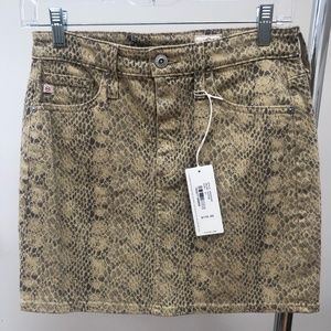 Snake Patterned The Vera Skirt from AG Jeans